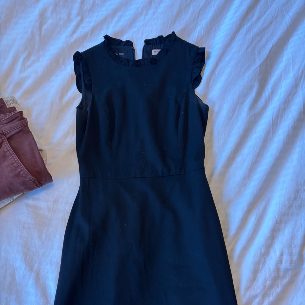 Brooks Brothers Black Garment with Ruffle Detail